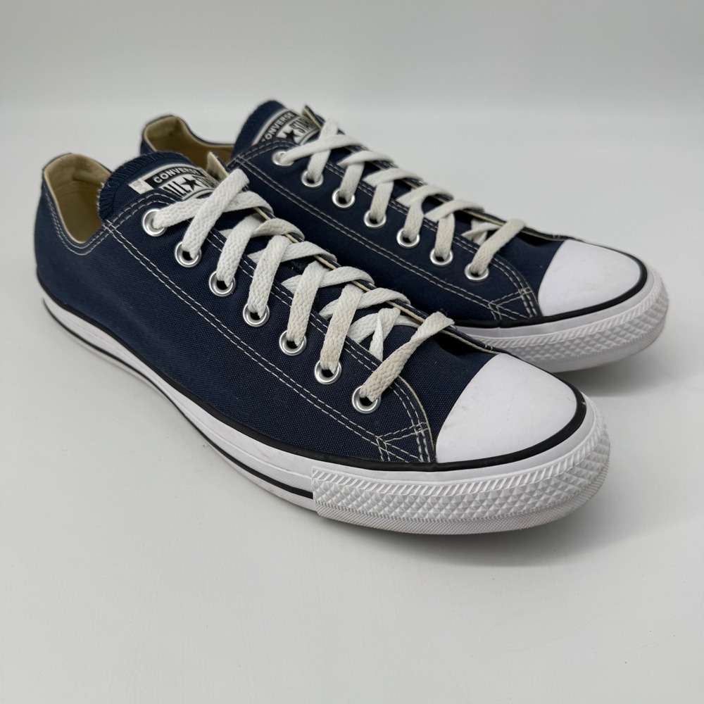Converse Chuck Taylor Low Top Shoes M10.5 W12.5 Navy Retro Skater Indie Classic - Picture 3 of 9